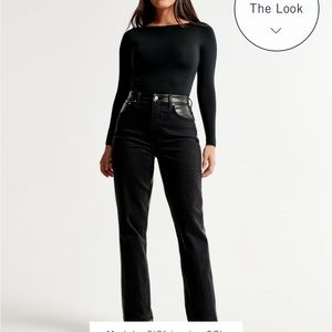 Abercrombie The Ankle High Rise Black with leather details